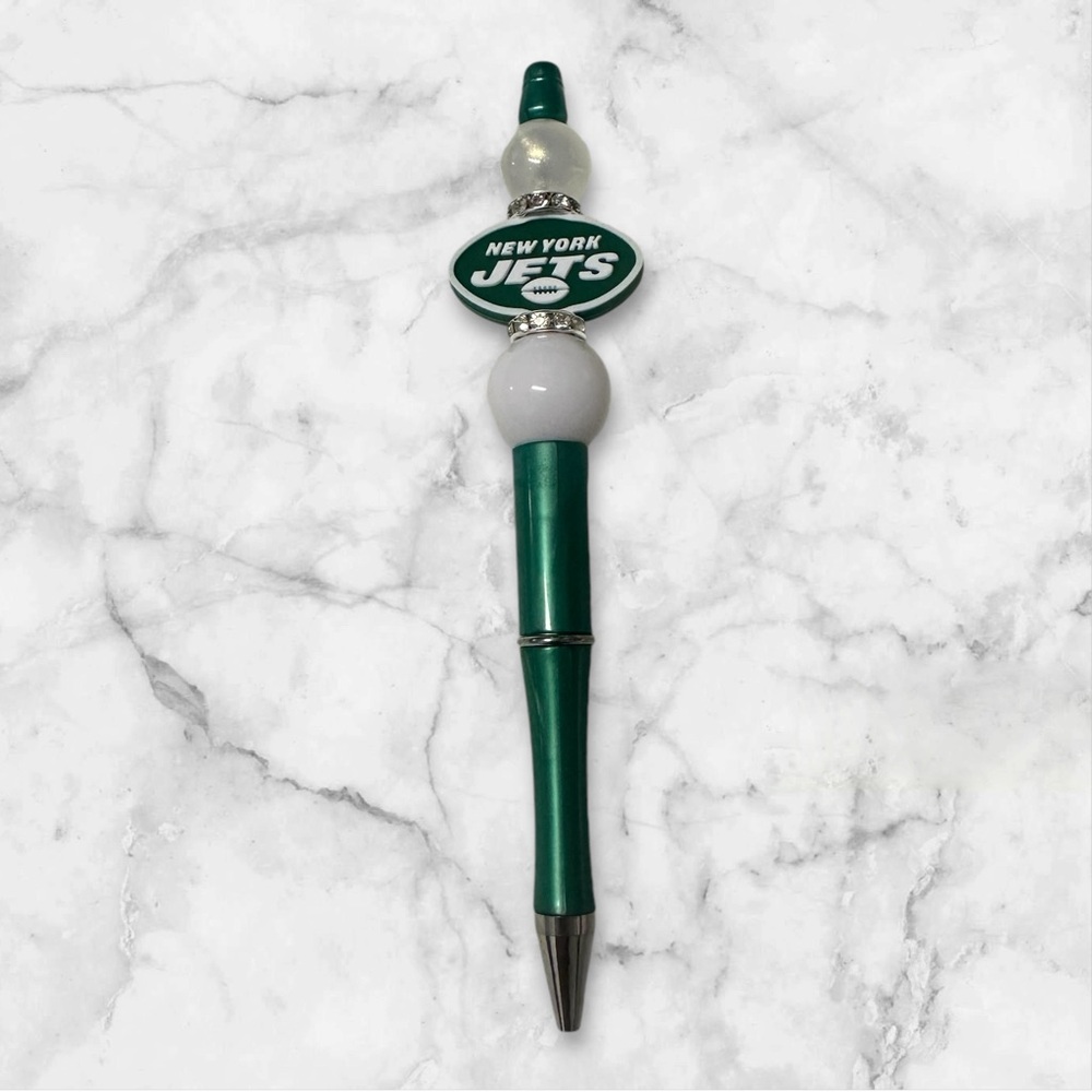 🩷🆕🩷 Handmade Football Beadeable Pens “New York Jets”